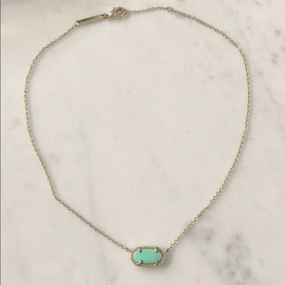 Kendra Scott Necklace Robin’s Egg Colored Pendant